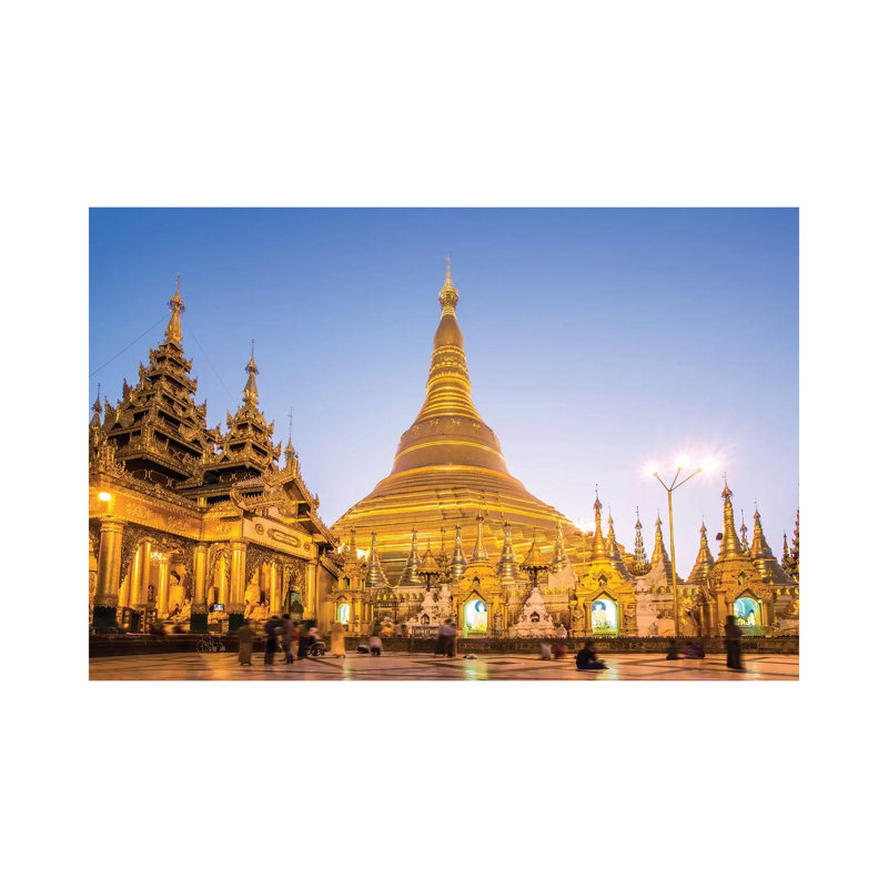 Golden Shwedagon Pagoda, Burma by Matteo Colombo - Wrapped Canvas Print, 20.32 cm H x 30.48 cm W