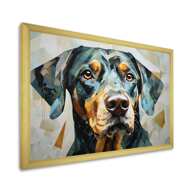 Portrait de regard sur toile Sheperds, H 12 po x l 20 po x P 1 po, Cadre doré à coins fermés