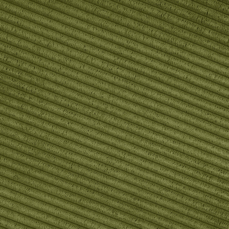 Round Ottoman, Olive Green