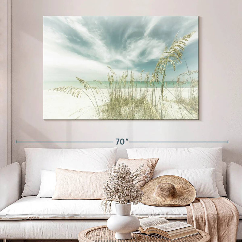 Harnek Heavenly Calmness On Beach Vintage, H 34 po x l 51 po