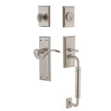 Nostalgic Warehouse New York Plate C Grip Handleset with Single Cylinder Deadbolt and Manor Lever