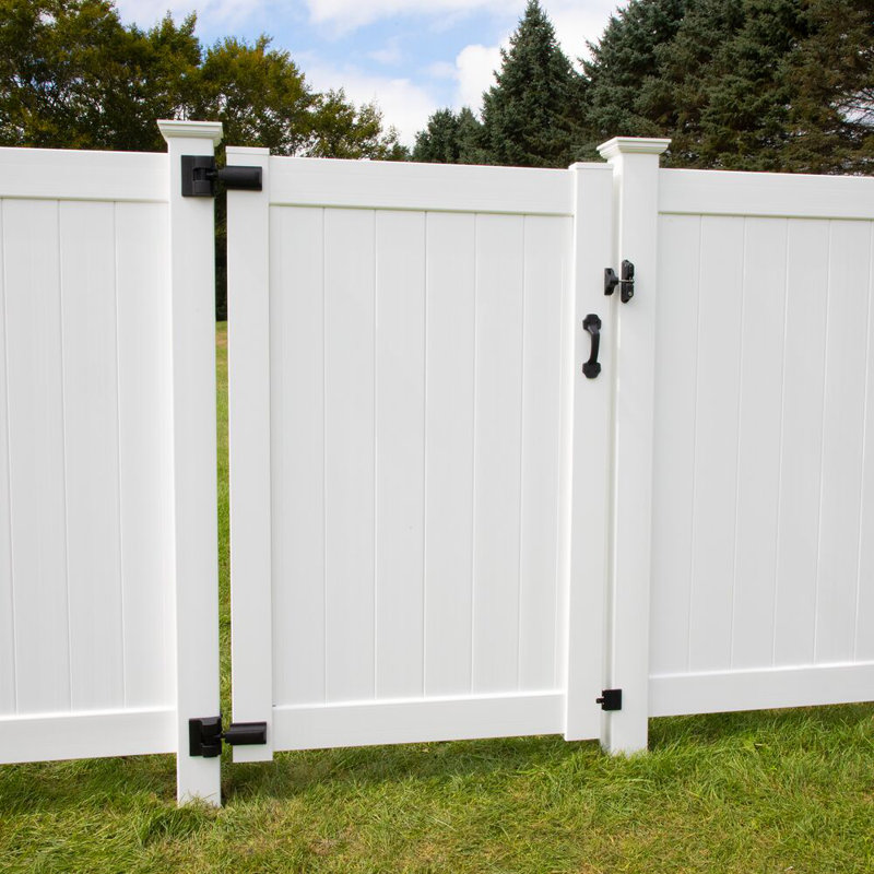 Black Steel Self-Closing Gate Stop for Fencing