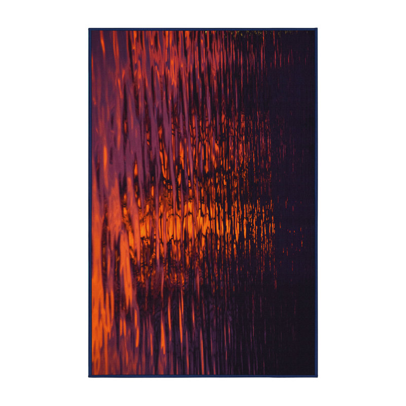 Tapis orange / mauve / noir, Rectangle 2 pi x 3 pi