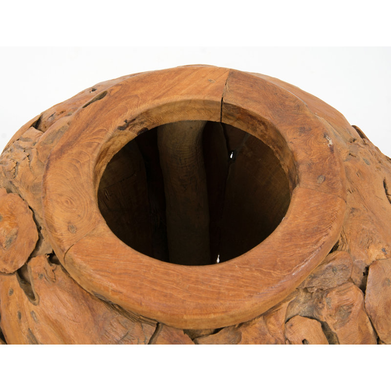 Perseus Wood Floor Vase