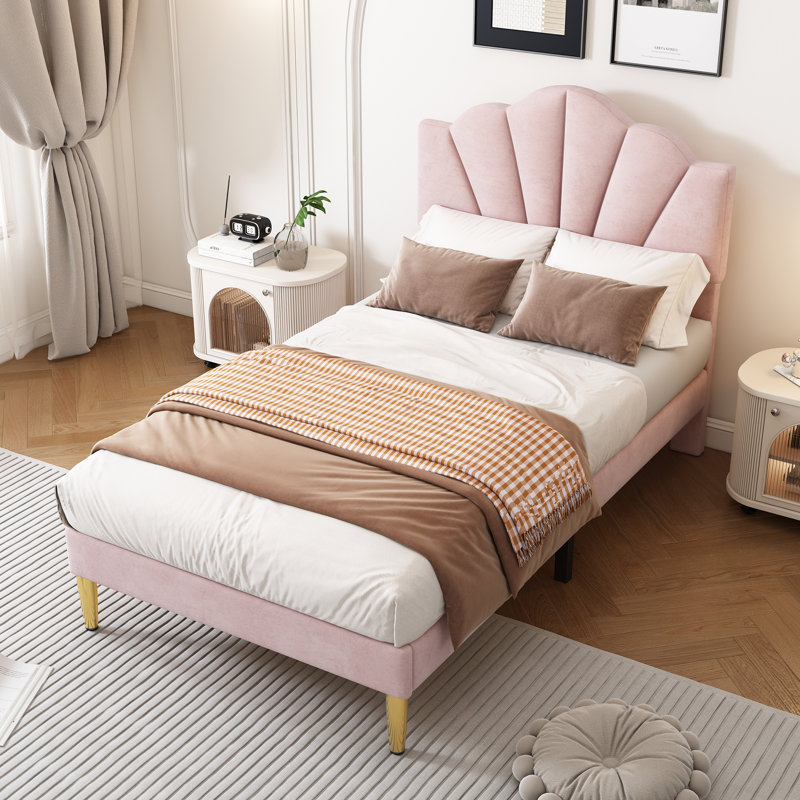 Upholstered Bed, Pink