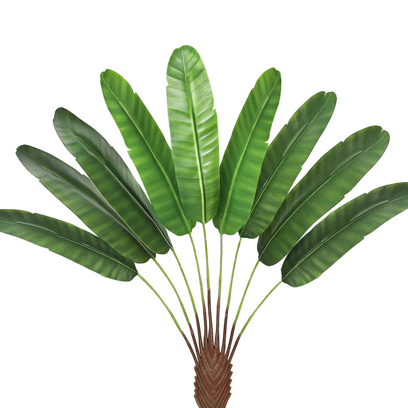 Véritable touche artificielle à feuilles de palmier
