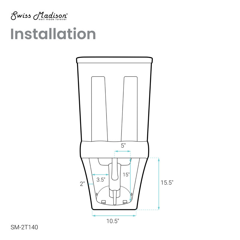 Lune Two-Piece Elongated Toilet Dual-Flush 1.1/1.6 Gpf