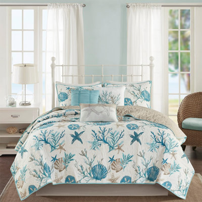 Ensemble de literie côtière, lit de satin de coton double pour la maison