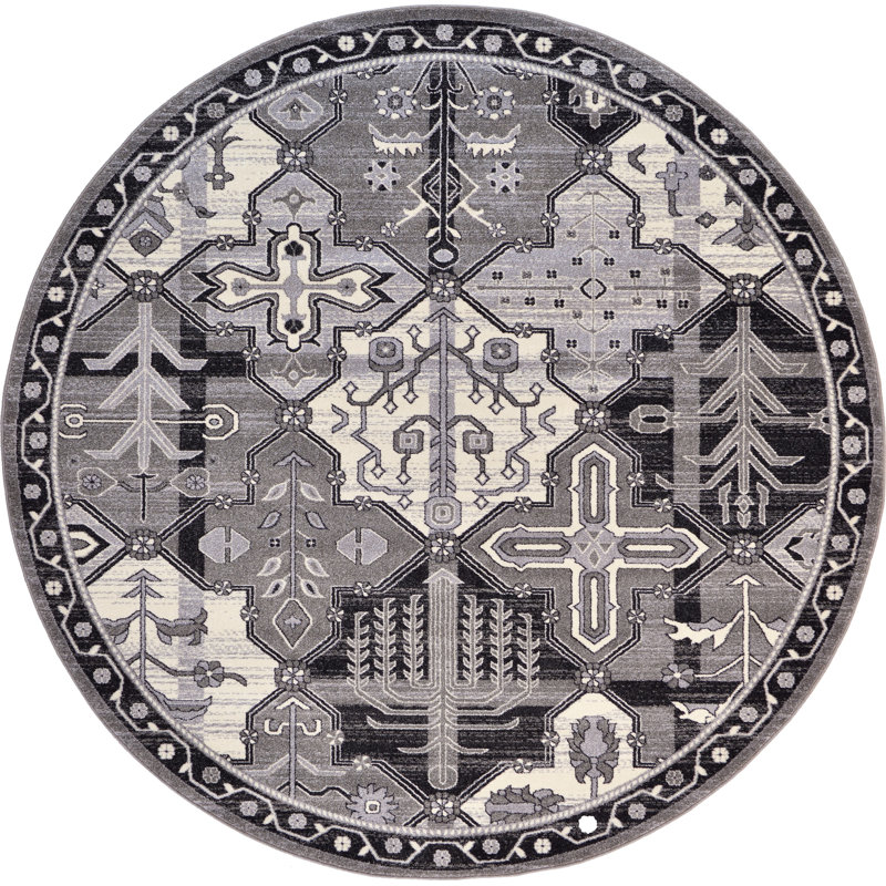 Godina Geometric Indoor Rug, Round 8'