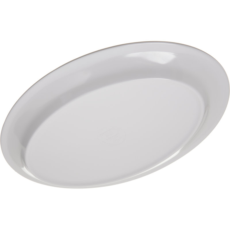 Plateau ovale en mélamine Dallas Ware®, l 8,5 po x l 12 po, Blanc