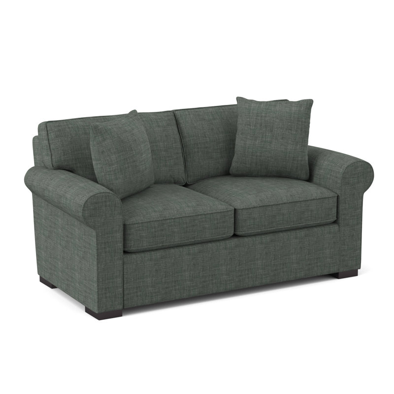 Eva-Grace Upholstered 66'' Loveseat, Napa Steel Chenille