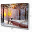 «Winter Forest at Sunset», reproduction sur toile tendue-29503742