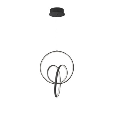 1 - Light Black LED Geometric Pendant