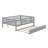Wood Daybed With Trundle And Fence Guardrails-1255927858