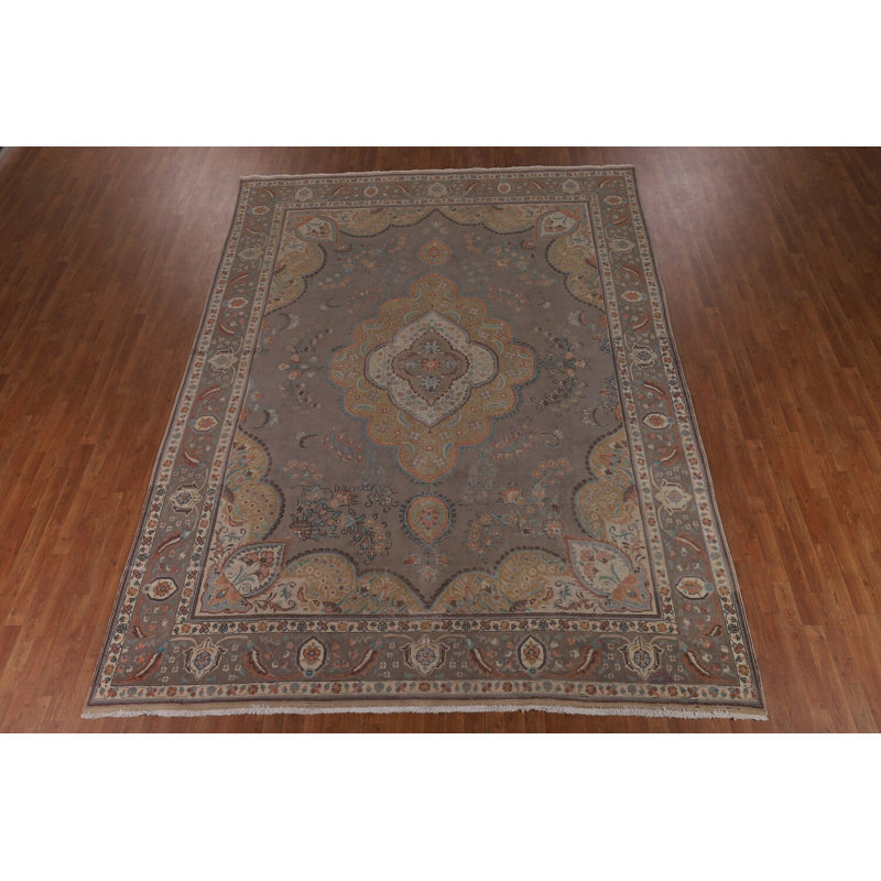 Tapis traditionnel gris rétro 10 x 13