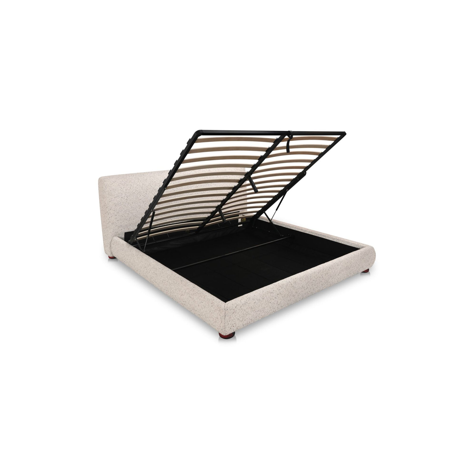 Gonzales Storage Bed Speckled, Gray, King