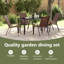  5 Piece Garden Dining Set Grey PVC-coated polyester And Steel-2070883604