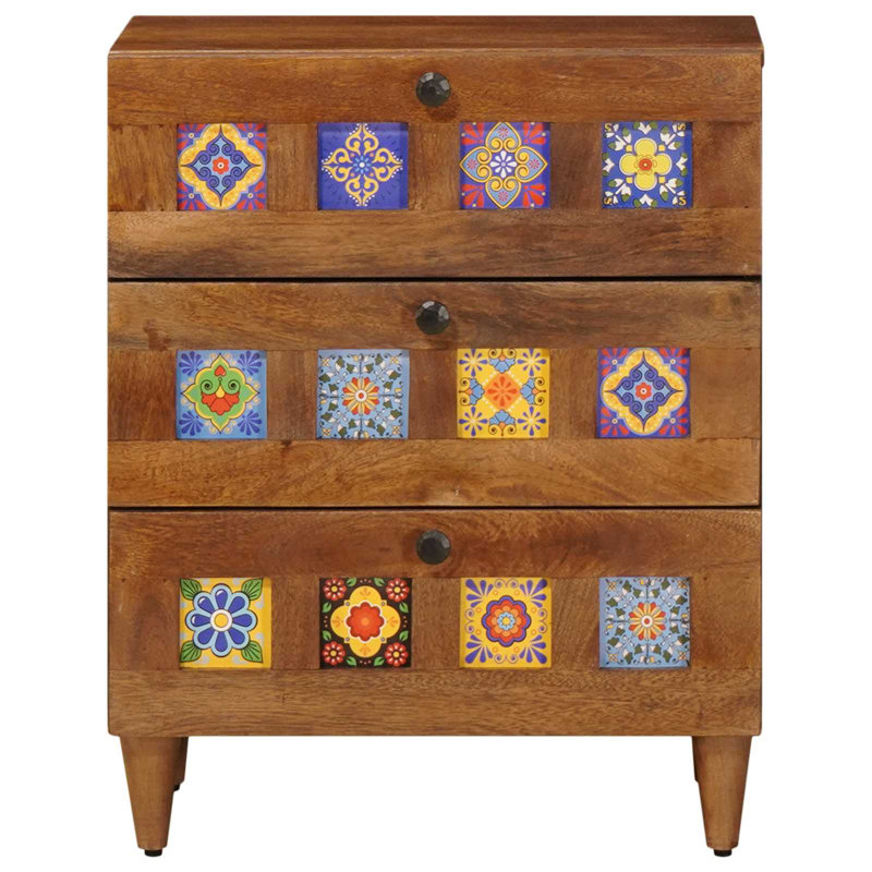 50cm W Solid Wood Bedside Table