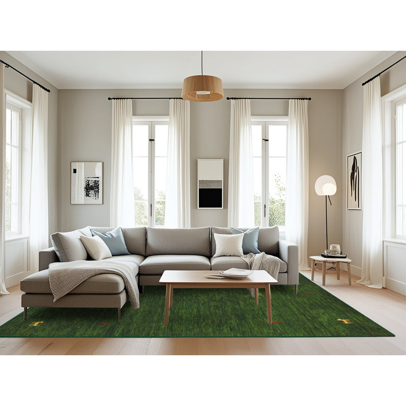Tapis vert foncé Kimana, Rectangle 8 pi x 12 pi