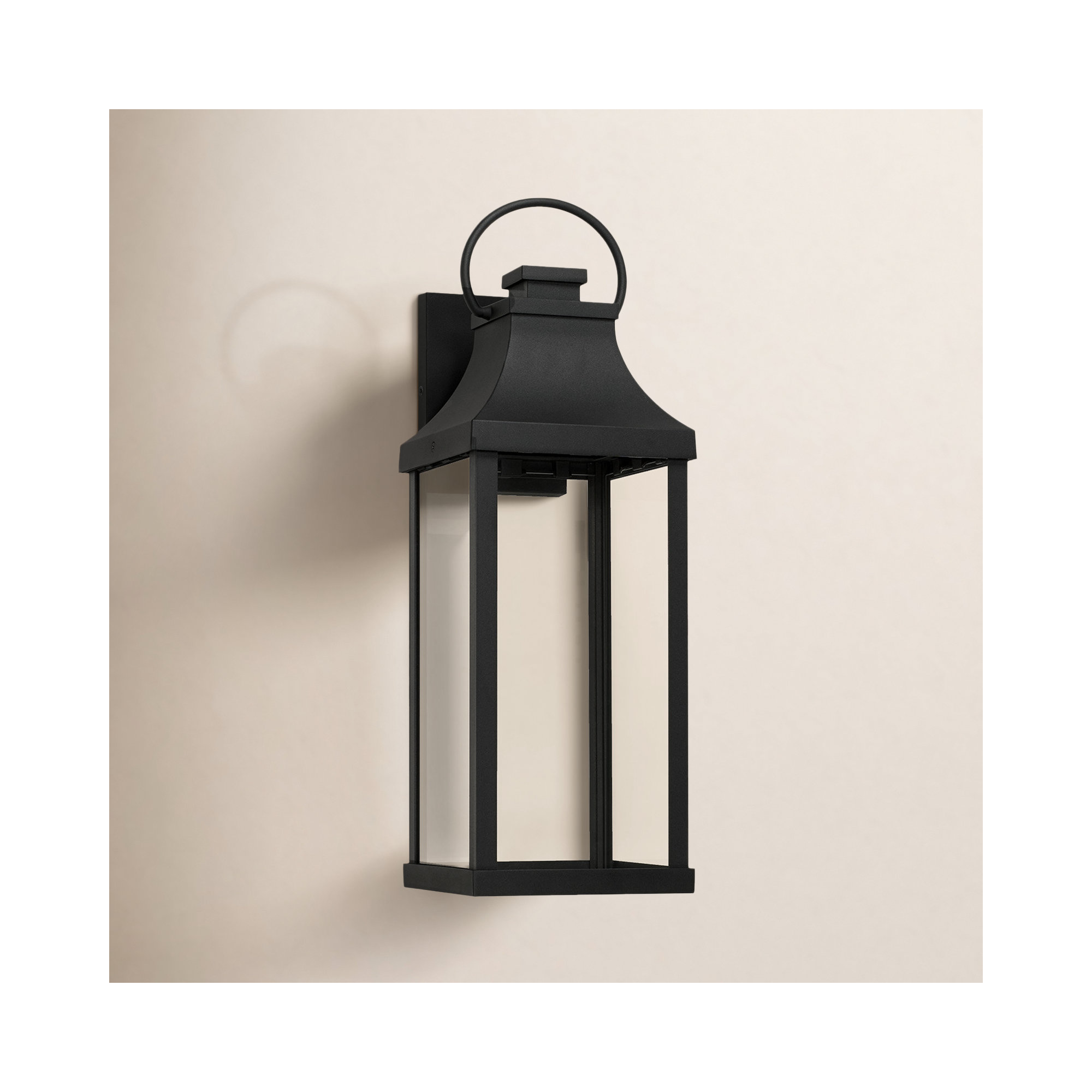 Parker Single Light Outdoor Wall Light, Black