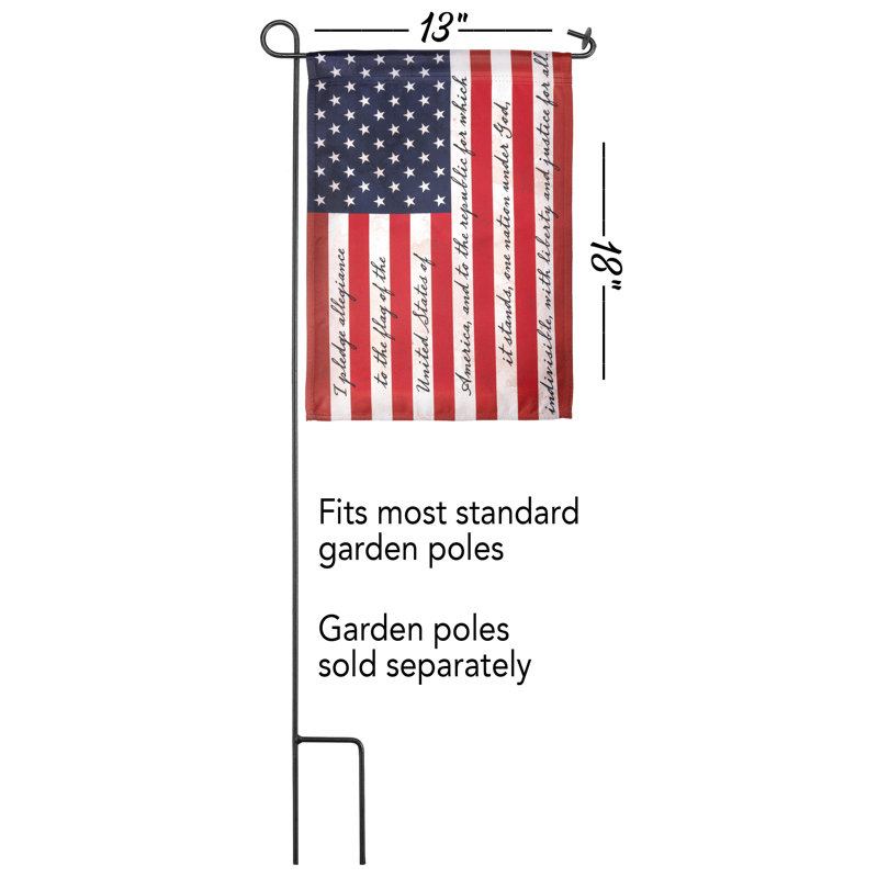 Drapeau de jardin en nylon Melfa, H 18 po x l 13 po