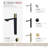 Stylish Single-Handle 11" Matte Black Gold Vessel Bathroom Faucet-124824920