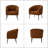 Cadie Boucle Barrel Armchair (Set of 2)-94883776