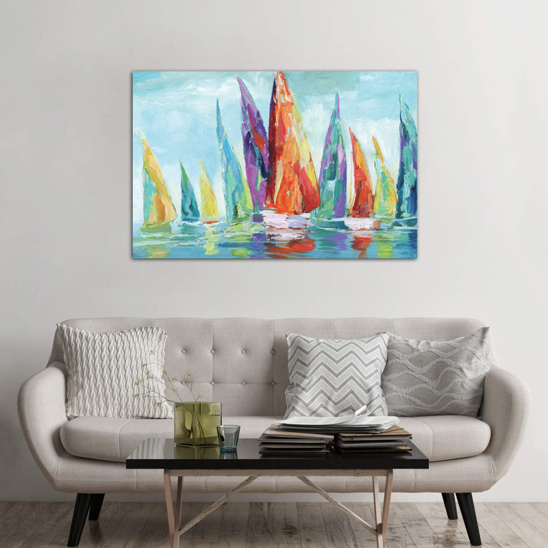 Fine Day Sailing I by Nan - Wrapped Canvas Painting, 66.04 cm H x 45.72 cm W x 1.91 cm D