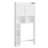Over-Toilet Storage Cabinet with Adjustable Shelf and Open Shelves