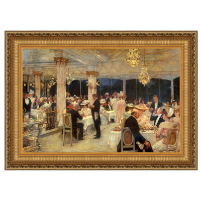 An Evening Of Prizes At The Armenonville Pavilion Print by Henri De Gervex