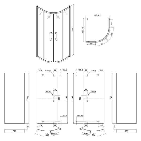 36in-x-72in-semi-frameless-shower-door-neo-round-corner-sliding-shower-enclosure-chrome