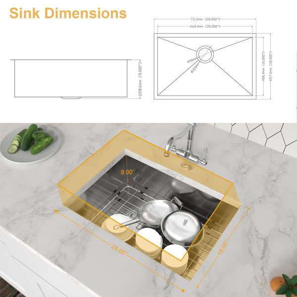 26in-l-undermount-single-bowl-stainless-steel-kitchen-sink