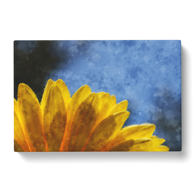 Yellow Daisy Flower - Wrapped Canvas, 35cm H x 50cm W x 3cm D