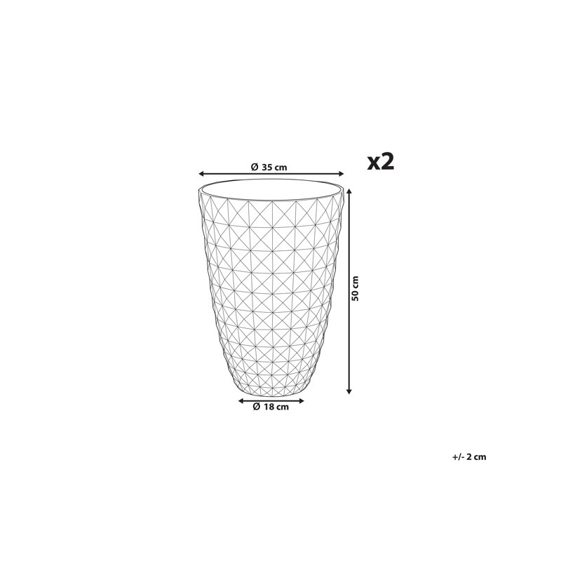 Harshal Pot Planter, 50cm H x 35cm W x 35cm D