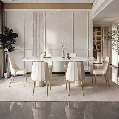 European cream style dining table set