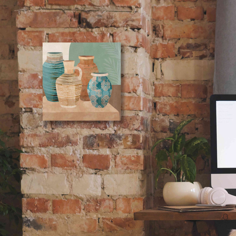 «Earthenware Pots I» par Flora Kouta, impression sur toile giclée sur toile, H 12 po x l 12 po x P 0,75 po