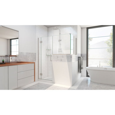 Unidoor-X 57" W x 36.38 D x 72 H Hinged Shower Enclosure