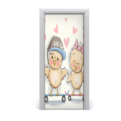 Chicken Skateboard Door Decal