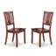 L'ensemble de salle à manger 3 pièces contient une table de salle à manger carrée et 2 chaises de cuisine, acajou-199790319-251226751