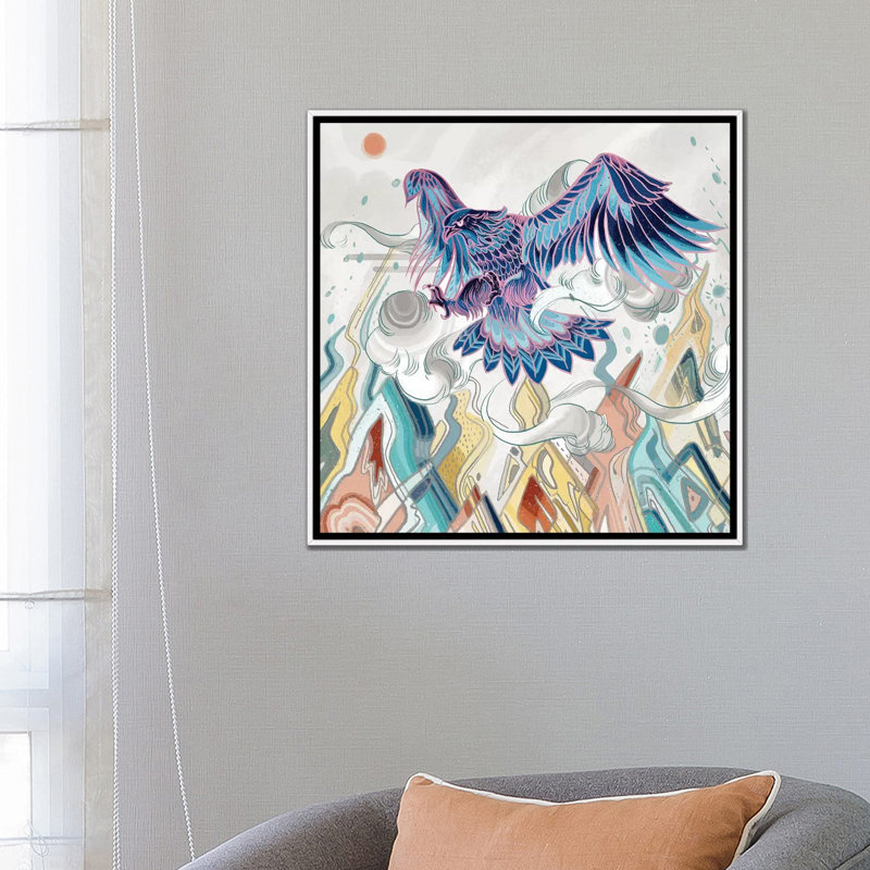 «Beyond the Emperor» par Sija Hong - reproduction d'art, H 26 po x l 26 po x P 1,5 po, Toile blanche encadrée, Pas de tapis