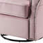 Élégante chaise rose avec fonction pivotante et garniture cloutée - pour la chambre à coucher