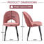  Modern Minimalist Horseshoe Velvet Dining Chair - Upholstered Hollow Back Chair - Black Metal Legs-641309008