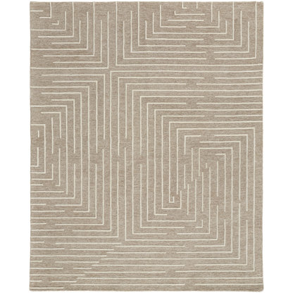 Fenner Transitional Geometric, Taupe/Ivory Area Rug