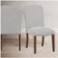 Chaise de salle à manger Sophia Sea Oat en tissu performance avec têtes cloutées - ensemble de 2