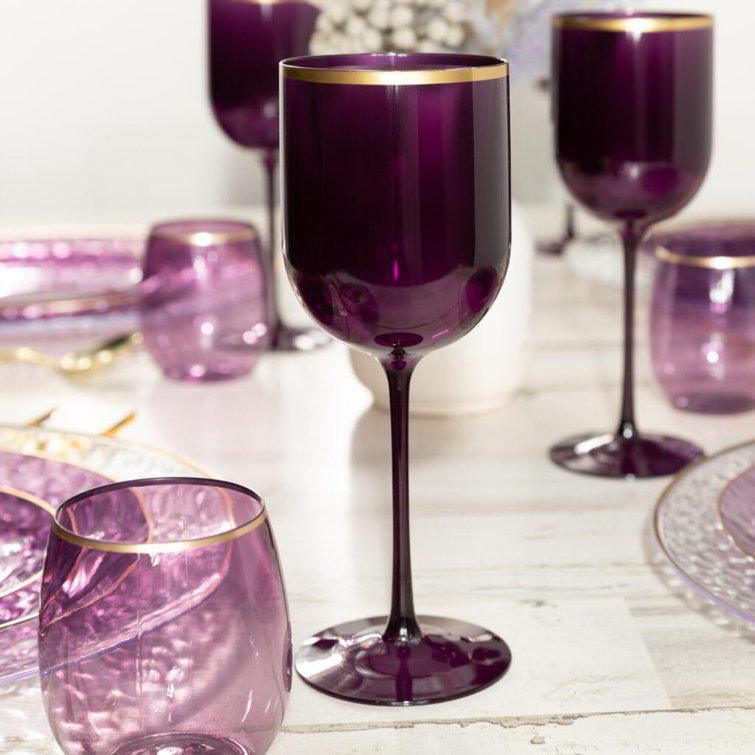 EcoQuality Disposable Plastic Wine Glass for 25 Guests