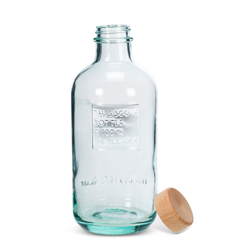 Bouteilles décoratives en verre transparent intérieur / extérieur de 5,8 po.