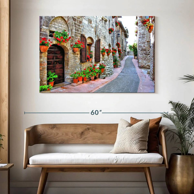 Sirci, rue italienne pittoresque, H 32 po x l 48 po