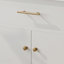Meuble-lavabo 30 po avec lavabo, armoire de salle de bain avec portes à fermeture en douceur et tablette réglable, conception à profil courbé, pieds en bois d'hévéa, blanc-1835405743