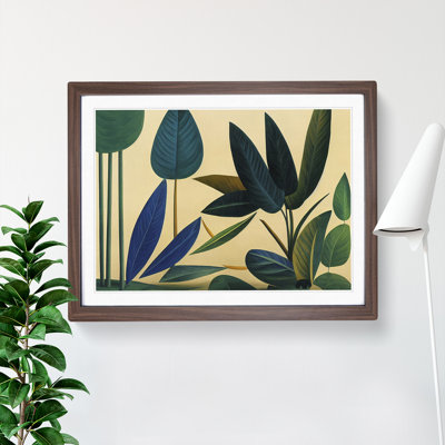 Abstract Jungle Leaves - Framed Print