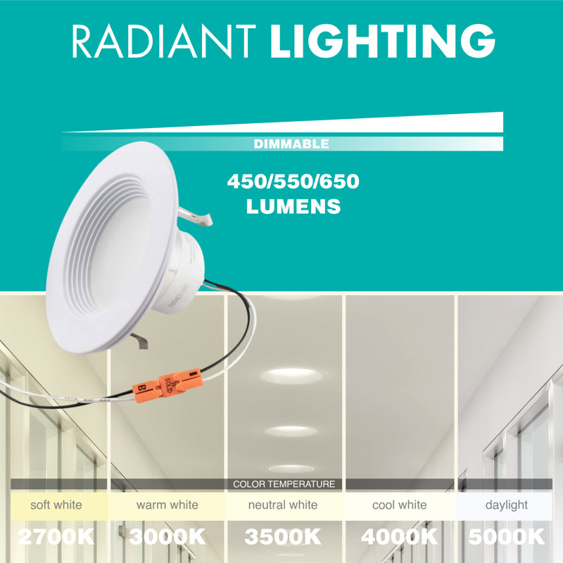 Adjustable White LED Recessed Downlight Retrofit Kit